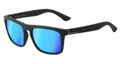 Dirty Dog Ranger Polarised Sunglasses - Satin Black/Ice Blue Mirror