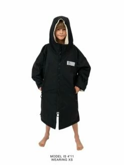 Beachbum Kids Brobe Changing Robe - Black -UK Surfing Equipment Sales Store 81 720x