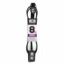 Ocean & Earth 8ft Sunset Surfboard Leash - Black