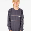 Rip Curl Surf Revival Boys Crew Fleece - Washed Black