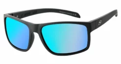 Dirty Dog Blast Polarised Sunglasses - Black/Ice Blue Mirror