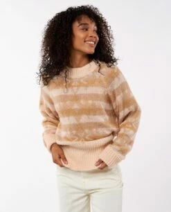 Rip Curl Zuma Aztec Womens Sweater - Light Peach