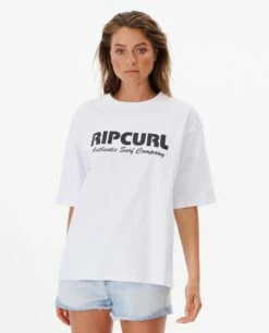 Rip Curl Surf Spray Womens Heritage T-Shirt - Off White