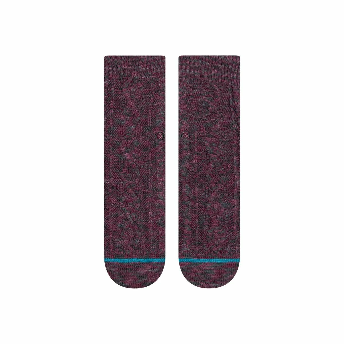 Stance Habitat Womens Crew Slipper Socks - Burgundy 3 Stance Habitat Womens Crew Slipper Socks - Burgundy - Image 3