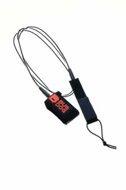 Bulldog 6ft 0 Ankle Surf Leash - Black/Red -UK Surfing Equipment Sales Store bdlan black crimsonred front