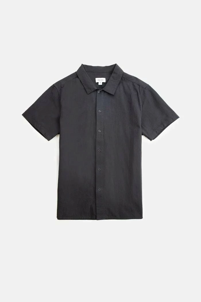 Rhythm Mens Classic Linen SS Shirt - Vintage Black 1 Rhythm Mens Classic Linen SS Shirt - Vintage Black