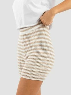 Rhythm Corsica Knit Womens Shorts - Oatmarle Stripe -UK Surfing Equipment Sales Store corsica knit shorts 2