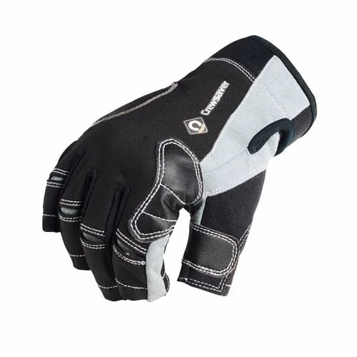 Crewsaver Three Finger Sailing Gloves - Black 2 Crewsaver Three Finger Sailing Gloves - Black - Image 2