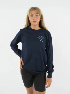 Sorted Surf Shop Crossed Palms Long Sleeve T Shirt - French Navy -UK Surfing Equipment Sales Store crossed palms ls 3