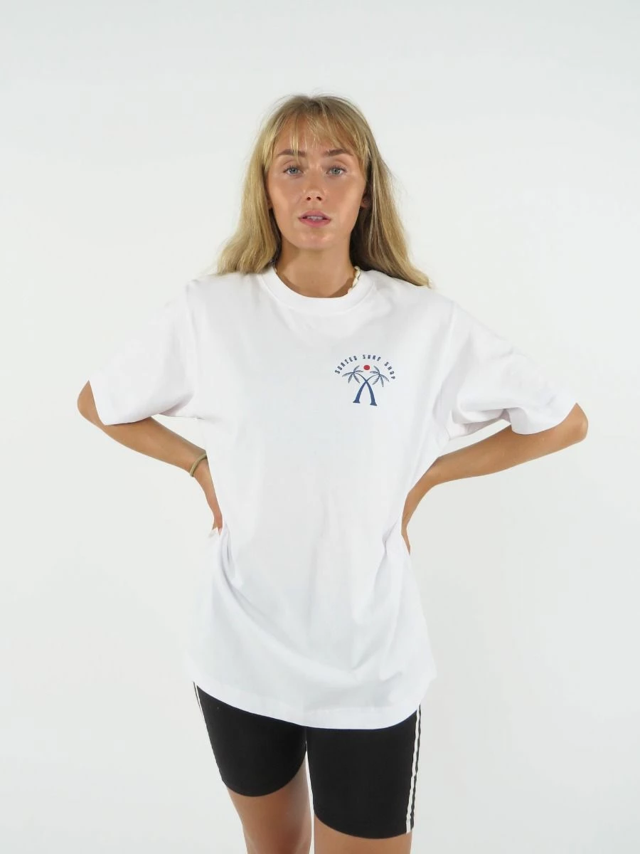 Sorted Surf Shop Crossed Palms T Shirt - White 3 Sorted Surf Shop Crossed Palms T Shirt - White - Image 3