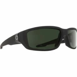 SPY Dirty Mo Soft Matte Black Polarised Sunglasses - HD Plus Grey Green
