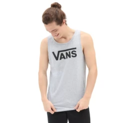 Vans Classic Mens Tank Tee In Athletic Heather Black