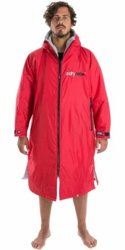 Dryrobe Advance Long Sleeve - Red / Grey