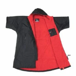 Dryrobe Advance Short Sleeve - Extra Large - Black / Red -UK Surfing Equipment Sales Store dryrobe advance long sleeve extra large black red flat