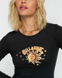 Billabong Show Peace Ladies Long-Sleeved Top - Off Black 9 Billabong Show Peace Ladies Long-Sleeved Top - Off Black -UK Surfing Equipment Sales Store ebjzt00209 billabong w ofb dtl1