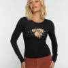 Billabong Show Peace Ladies Long-Sleeved Top - Off Black