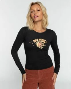 Billabong Show Peace Ladies Long-Sleeved Top - Off Black