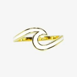 Pura Vida Enamel Wave Ring - Gold