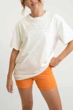 Rhythm Women's Tonal Boyfriend T-Shirt - White