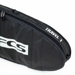 FCS Travel 1 Fun Board Cover - Black/Grey -UK Surfing Equipment Sales Store fcs travel 1 boardbag nose 1200x 1