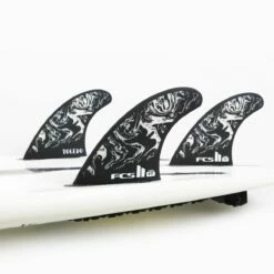 FCS II Filipe Toledo PC Thruster Fins - Black/White 5 FCS II Filipe Toledo PC Thruster Fins - Black/White -UK Surfing Equipment Sales Store fcsii ft 2021 blkwt tri inboard