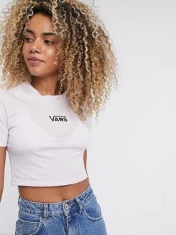 Vans Flying V Crop Crew Sport Womens Tee - Lavender Fog