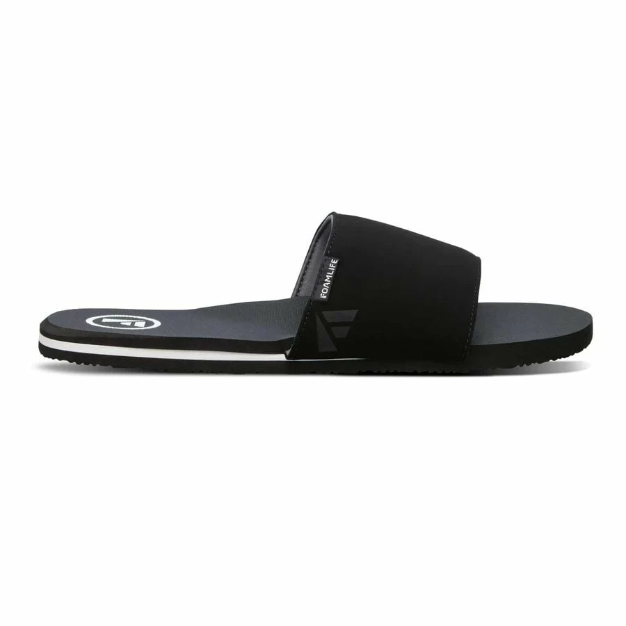 Foamlife Mens Tarlan Slides - Black 3 Foamlife Mens Tarlan Slides - Black - Image 3