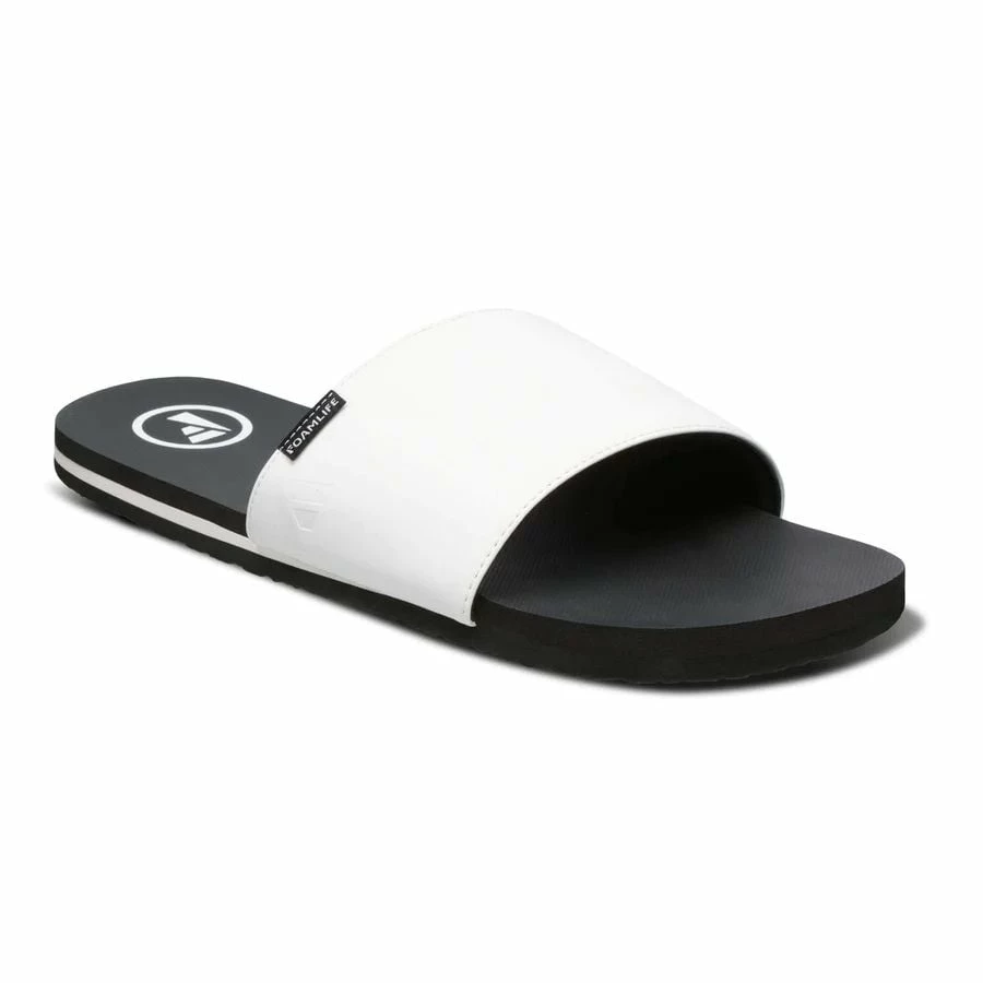 Foamlife Mens Tarlan Slides - Black/White 1 Foamlife Mens Tarlan Slides - Black/White