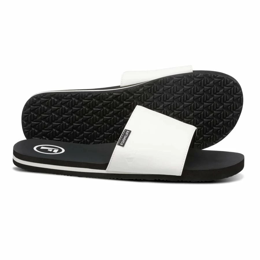 Foamlife Mens Tarlan Slides - Black/White 4 Foamlife Mens Tarlan Slides - Black/White - Image 4