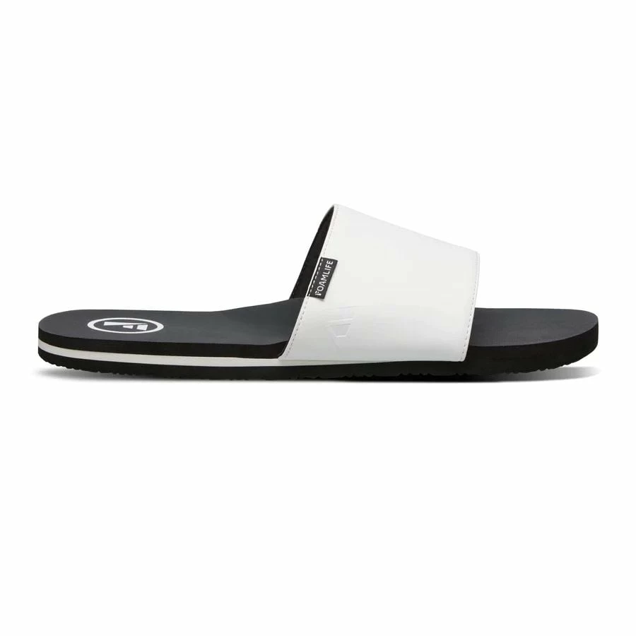 Foamlife Mens Tarlan Slides - Black/White 3 Foamlife Mens Tarlan Slides - Black/White - Image 3