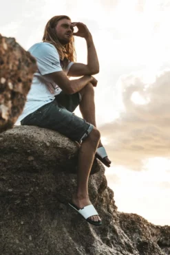 Foamlife Mens Tarlan Slides - Black/White 10 Foamlife Mens Tarlan Slides - Black/White -UK Surfing Equipment Sales Store foamlife ff2ss22007 tarlan slide white 5 900x