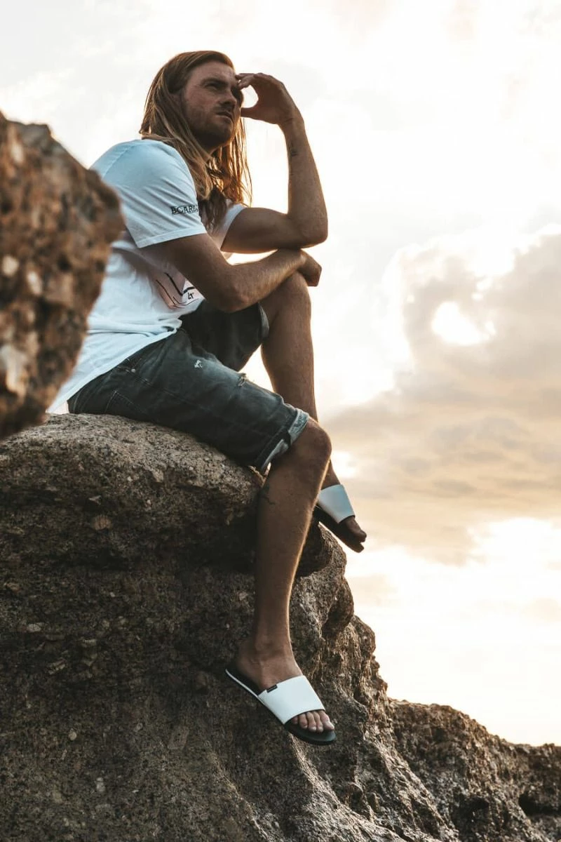 Foamlife Mens Tarlan Slides - Black/White 5 Foamlife Mens Tarlan Slides - Black/White - Image 5