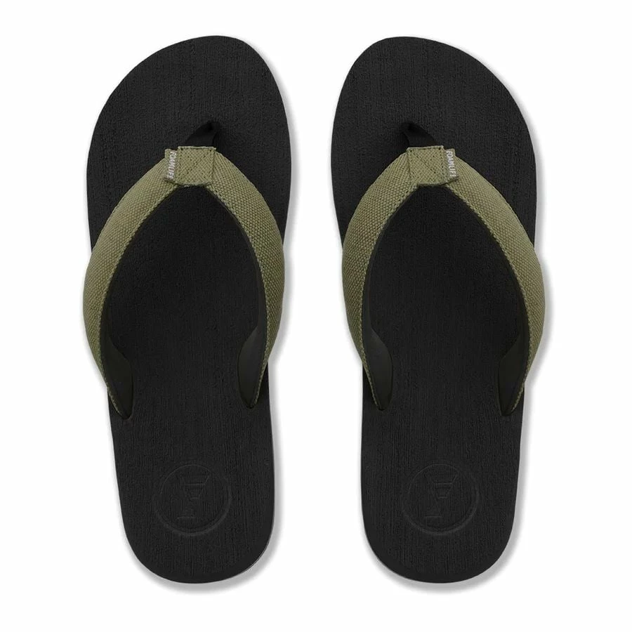Foamlife Mens Sully Flip Flops - Black 2 Foamlife Mens Sully Flip Flops - Black - Image 2