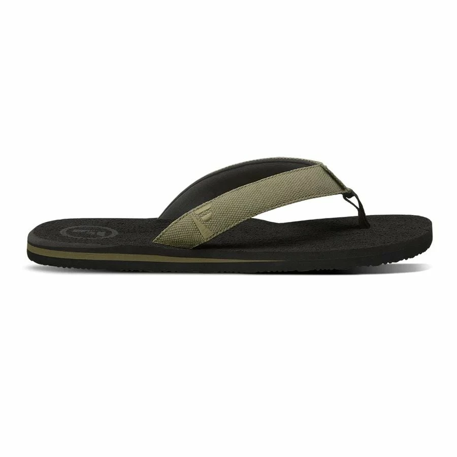 Foamlife Mens Sully Flip Flops - Black 3 Foamlife Mens Sully Flip Flops - Black - Image 3