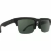 SPY Helm 50/50 Soft Matte Black Polarised Sunglasses - HD Plus Grey Green