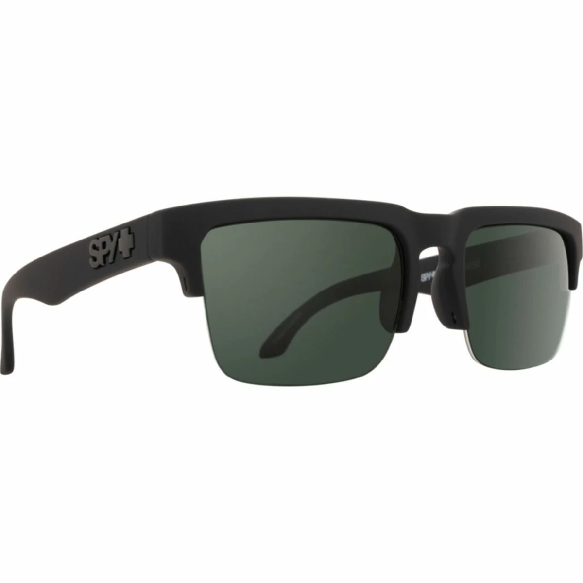 SPY Helm 50/50 Soft Matte Black Polarised Sunglasses - HD Plus Grey Green 1 SPY Helm 50/50 Soft Matte Black Polarised Sunglasses - HD Plus Grey Green