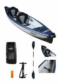 Vast Double Inflatable Kayak - Navy