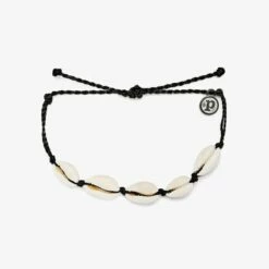Pura Vida Knotted Cowries Bracelet - Black