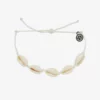 Pura Vida Knotted Cowries Bracelet In White