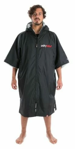 Dryrobe Advance Short Sleeve - Large - Black / Grey