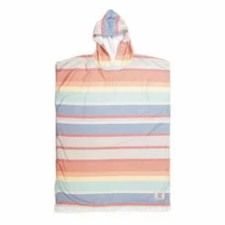 Ocean And Earth Youth Sunkissed Hooded Poncho - Pastel Stripe