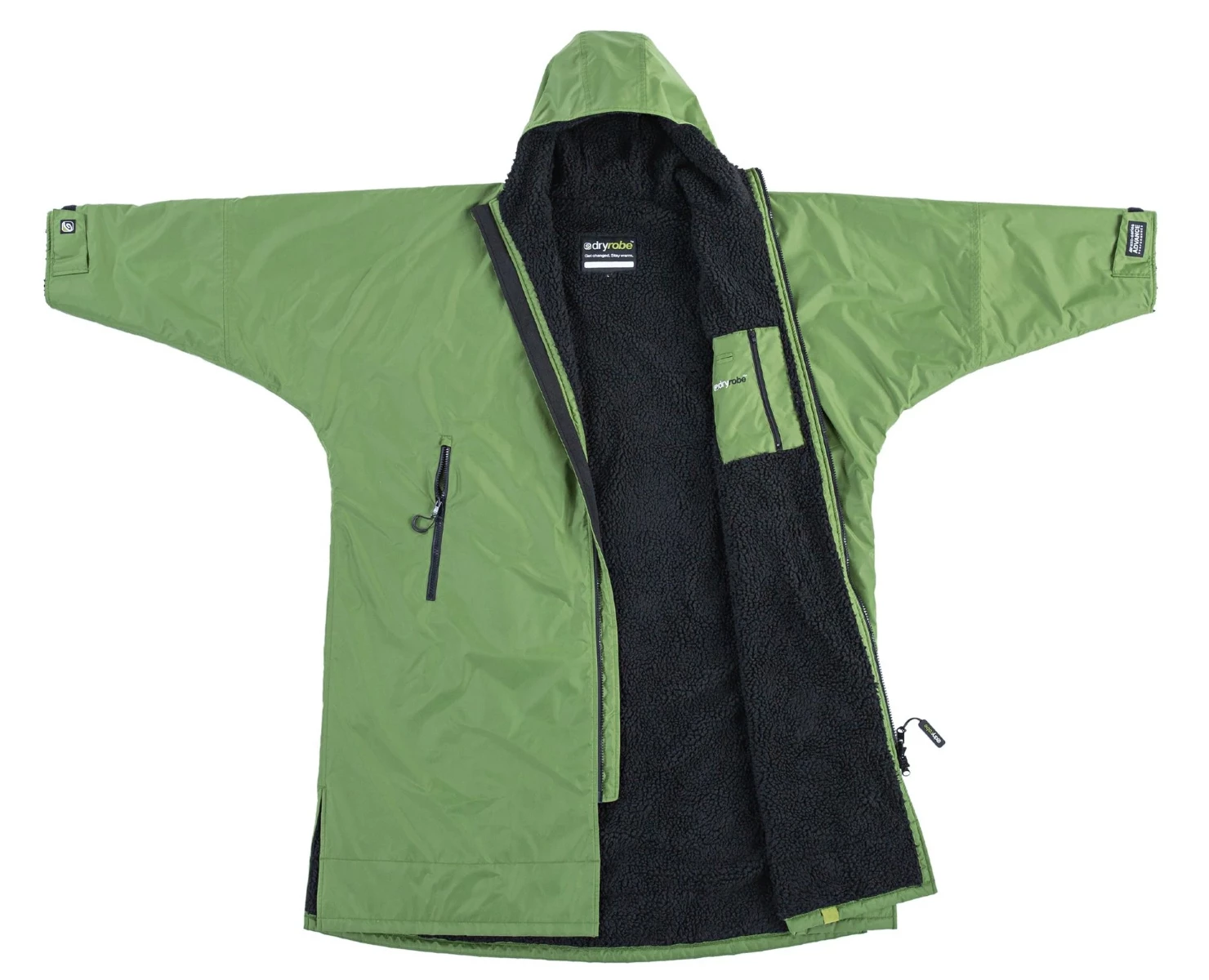 Dryrobe Advanced Long Sleeve - Dark Green 2 Dryrobe Advanced Long Sleeve - Dark Green - Image 2