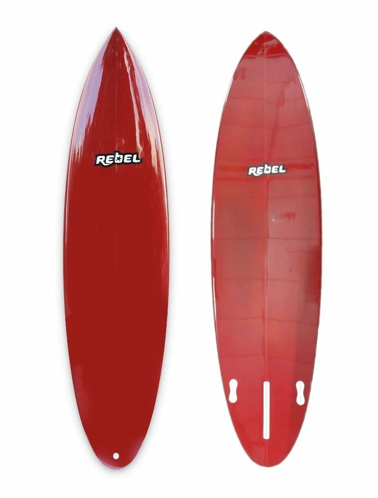 Rebel 7ft Mid Length Resin Tint Surfboard - Resin Burgundy 2 Rebel 7ft Mid Length Resin Tint Surfboard - Resin Burgundy - Image 2