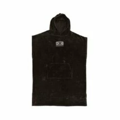 Ocean & Earth Corp Hooded Mens Poncho - Black