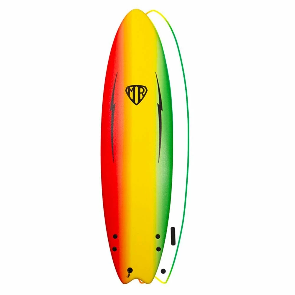 Ocean & Earth 6ft 6 MR Ezi Rider Foam Surfboard - Rasta 1 Ocean & Earth 6ft 6 MR Ezi Rider Foam Surfboard - Rasta