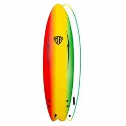 Ocean & Earth 5ft 6 MR Ezi Rider Twin Fin Foam Surfboard - Rasta