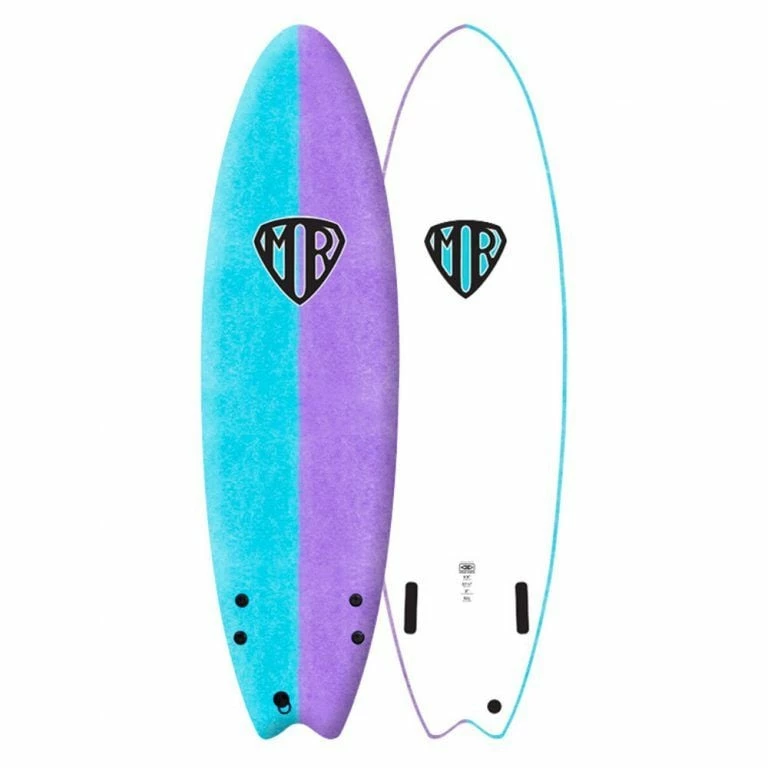 Ocean And Earth Ezi Rider Twin Fin Softboard - Violet 1 Ocean And Earth Ezi Rider Twin Fin Softboard - Violet