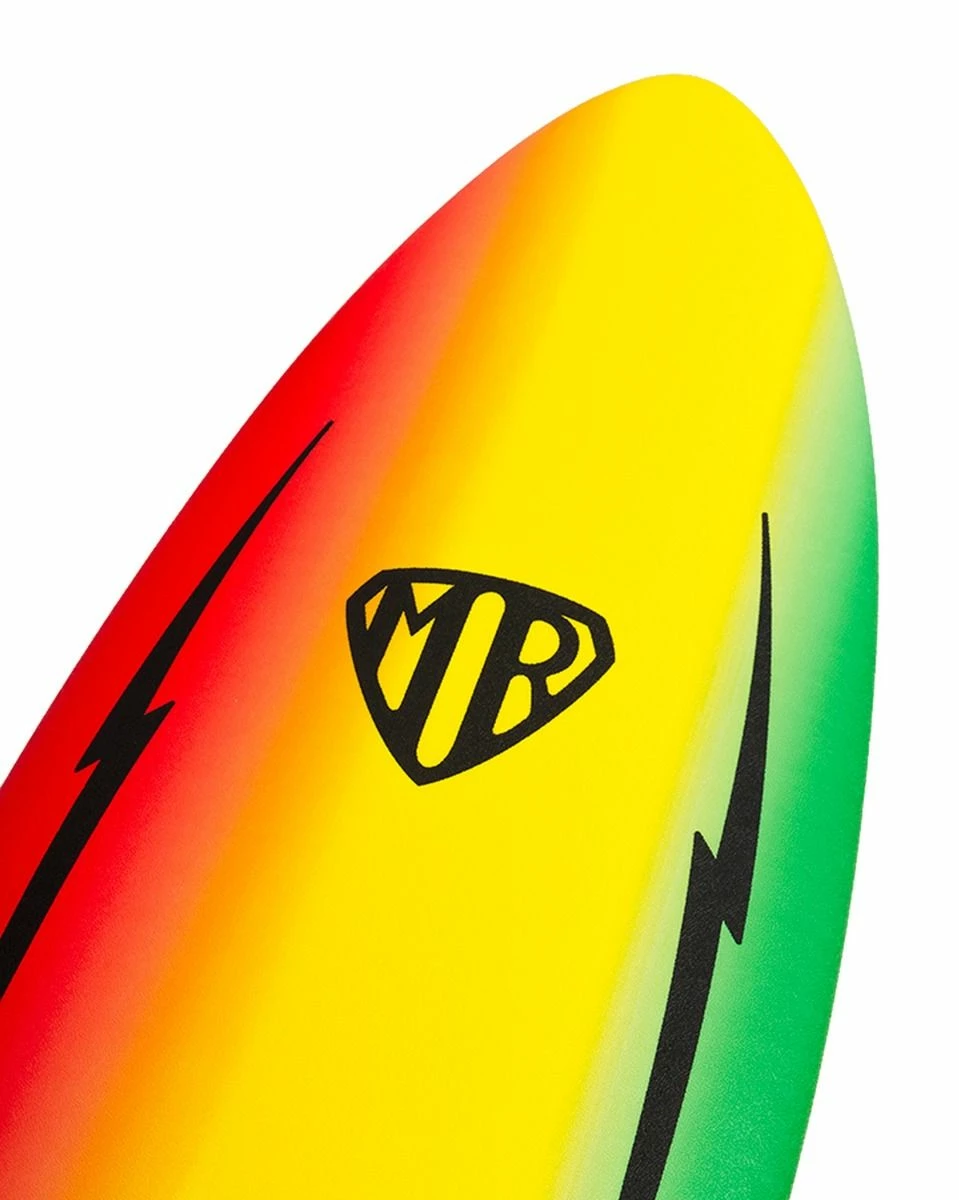 Ocean & Earth 6ft 6 MR Ezi Rider Foam Surfboard - Rasta 4 Ocean & Earth 6ft 6 MR Ezi Rider Foam Surfboard - Rasta - Image 4