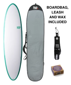 NSP Elements 7ft 6 Surfboard Package - Green