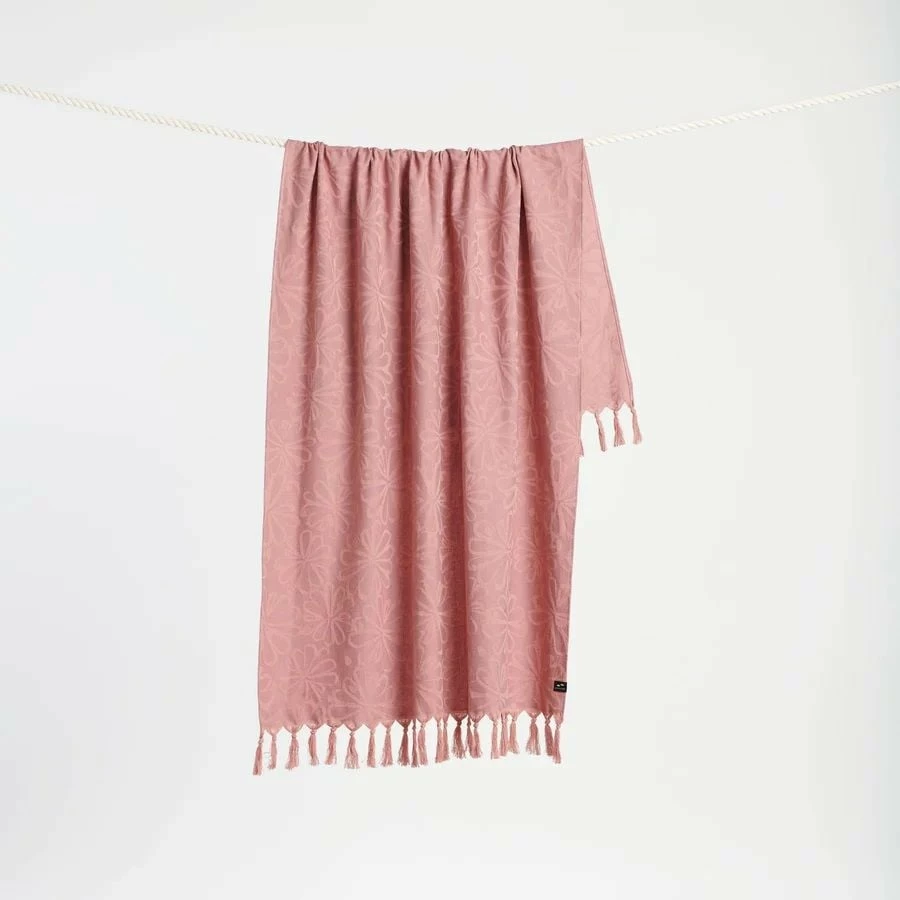 Slowtide Gia Turkish Towel - Mauve 3 Slowtide Gia Turkish Towel - Mauve - Image 3